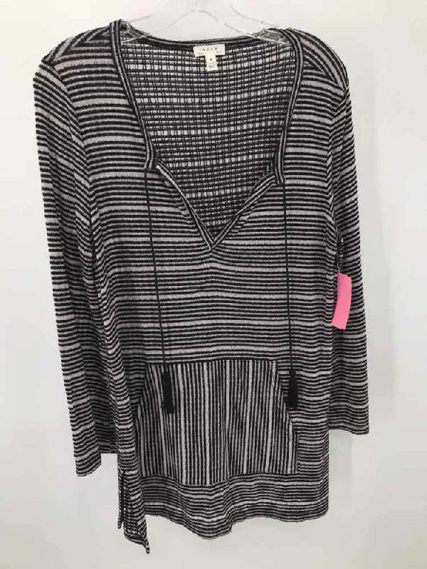 Pre-Owned Joie Black Size Medium Sweater Herringbone Houndstooth Plaid
