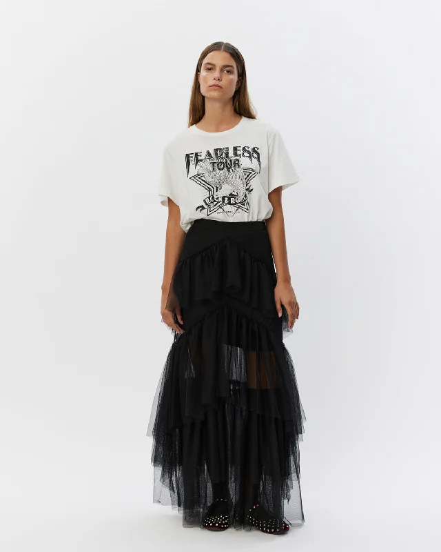 ELLESW SKIRT - Black high waist skirt