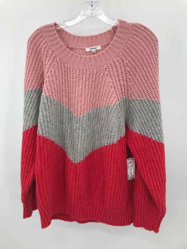 Pre-Owned Splendid Pink Size Large Sweater Transparent Opaque Sheer