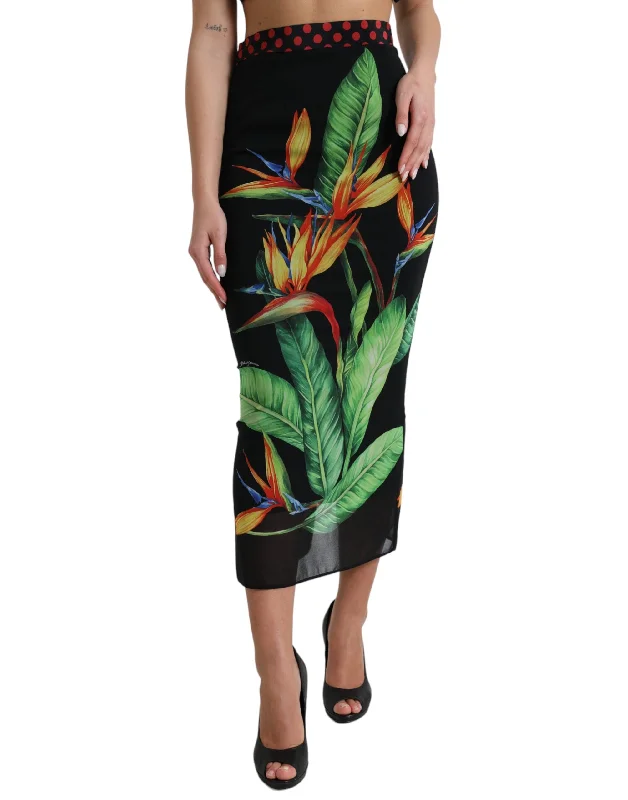Dolce & Gabbana  Strelitzia High Waist Pencil Cut Women's Skirt corduroy skirt textured