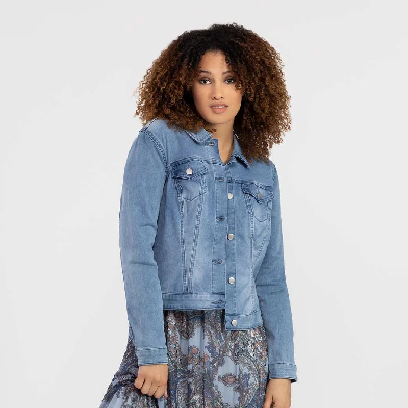 Tribal Women's Soft Touch Denim Jean Jacket Wool Jacket Cashmere Jacket Tweed Jacket Tribal Women's Soft Touch Denim Jean Jacket Wool Jacket Cashmere Jacket Tweed Jacket