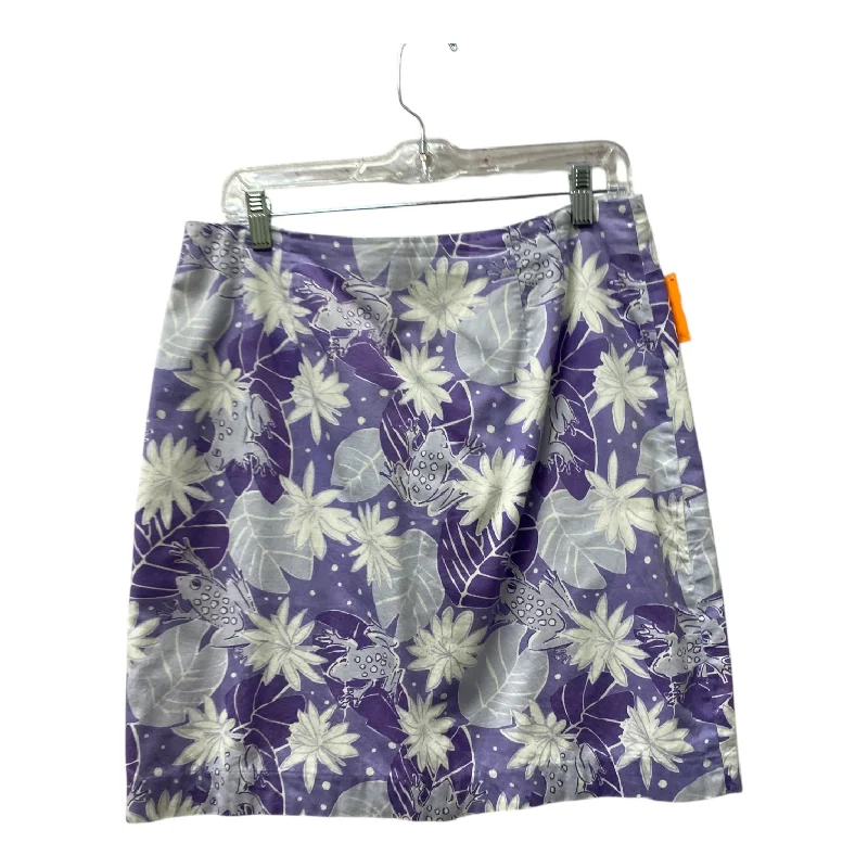 Skirt Designer By Lilly Pulitzer In Purple, Size:12 velvet skirt sumptuous