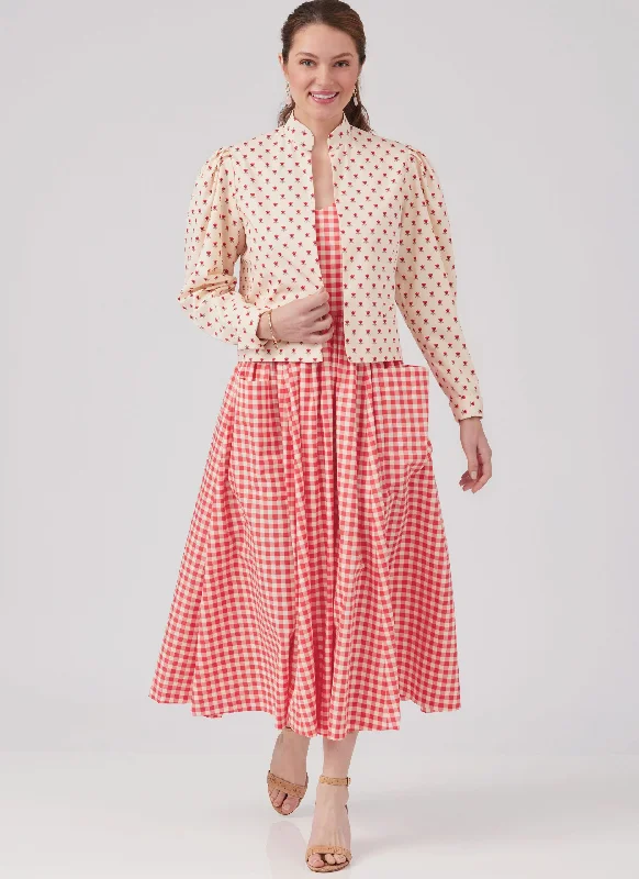 McCalls Vintage Jacket & Dress M8464 Toggled Jacket Drawstring Jacket Belted Jacket
