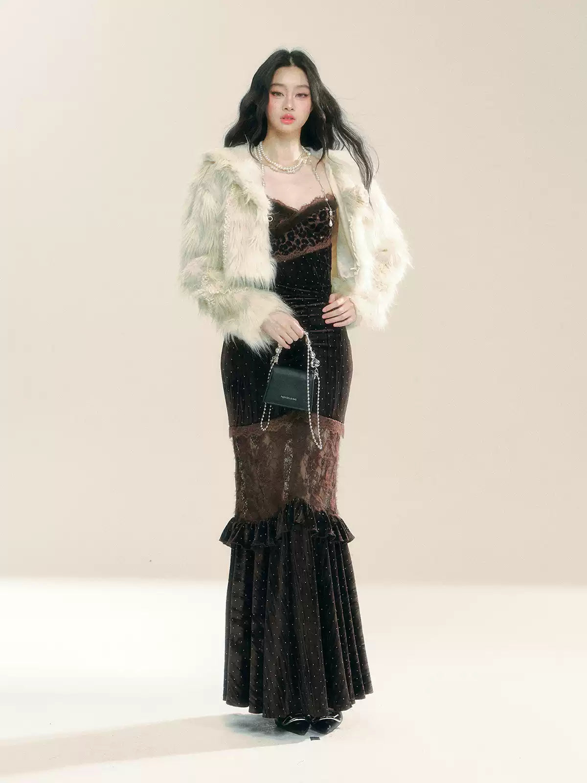 Velvet Suspender Long Dress/Short Jacket DIA0284 Trench Coat Raincoat Waterproof Jacket Velvet Suspender Long Dress/Short Jacket DIA0284 Trench Coat Raincoat Waterproof Jacket