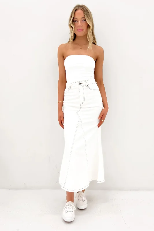Lana Skirt Vintage White chiffon skirt airy