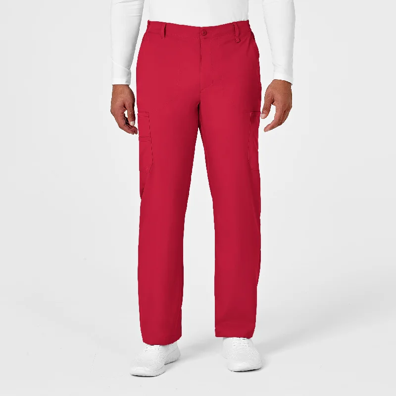 PRO Men's Cargo Scrub Pant - Red Casual Lounge Pants