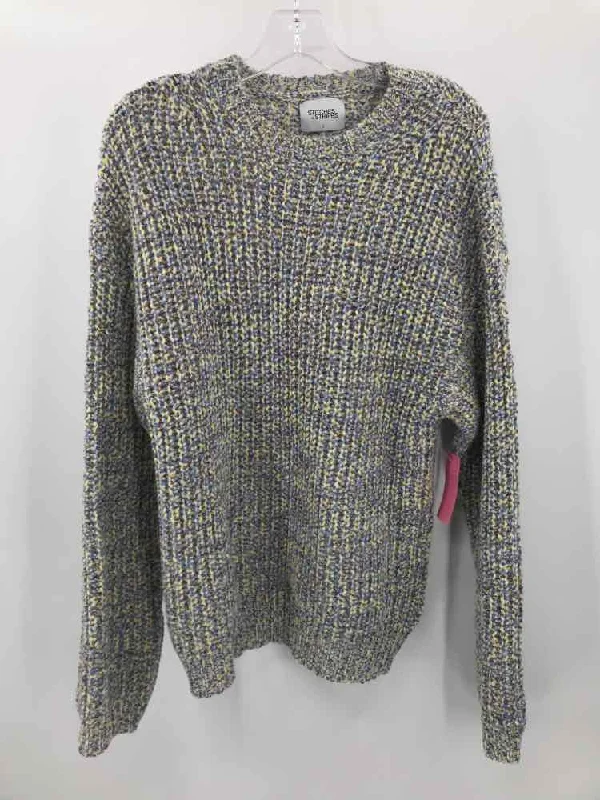 Pre-Owned Stitches & Stripes Blue Size Large Sweater Thin Thick Dense