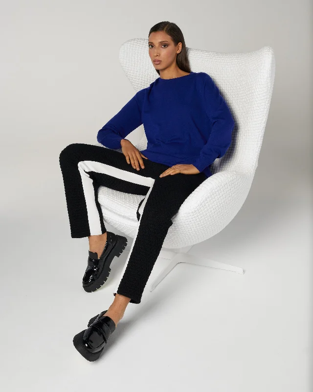 Patterned Straight Leg Pants Comfy Zip-Up Pants