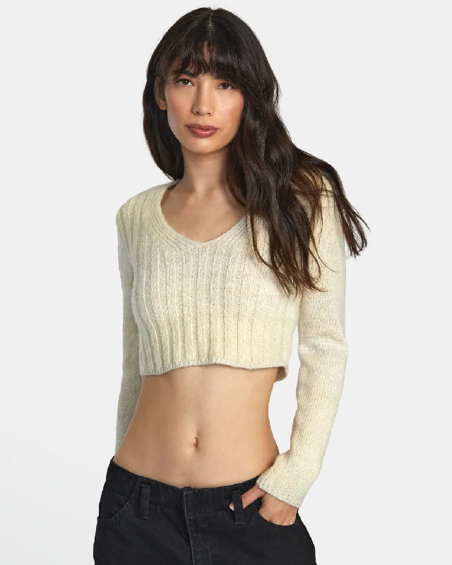 Destiny Sweater - Latte Mesh Fabric Canvas Fabric Denim Fabric