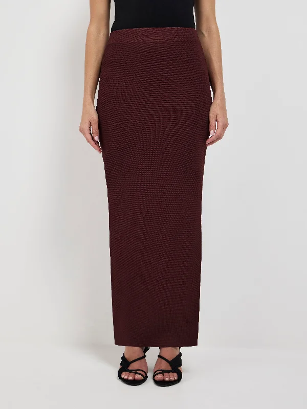 MACI KNIT SKIRT wool skirt breathable