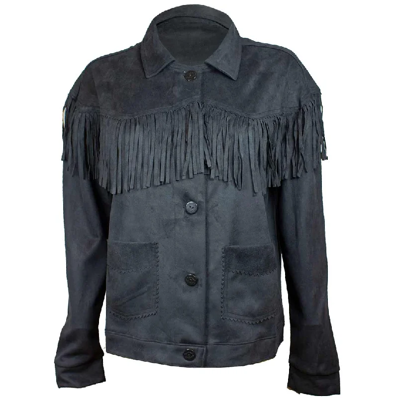 Cruel Denim Women's Fringe Jacket Satin Jacket Silk Jacket Chiffon Jacket