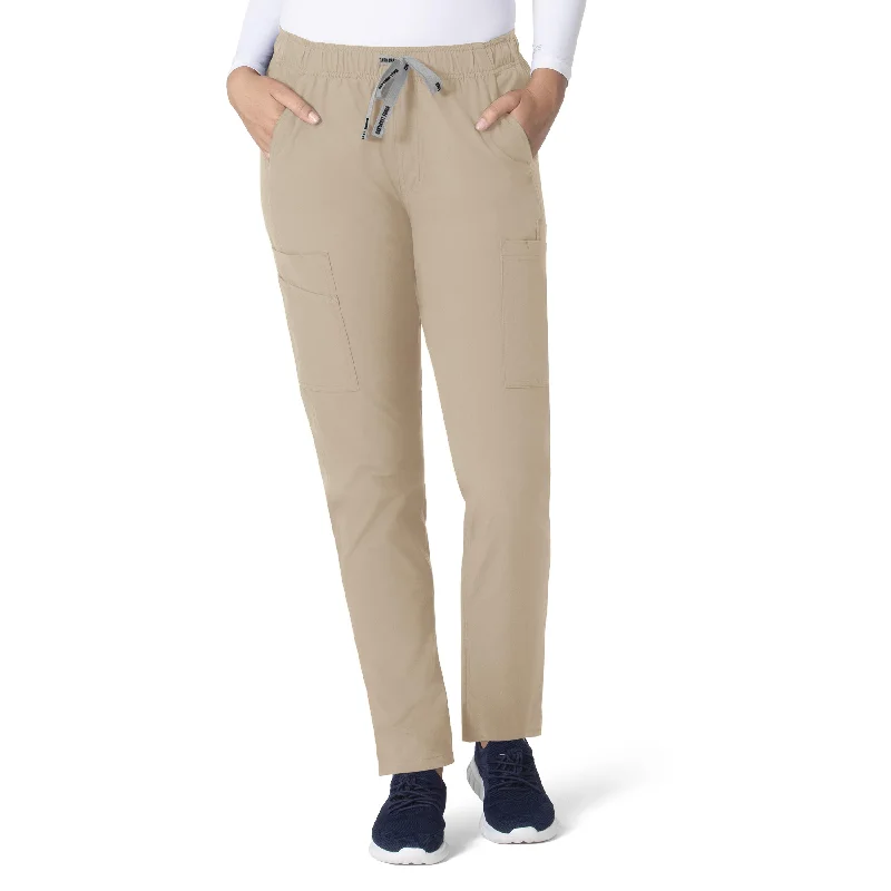 Carhartt Force Essentials Women's Straight Leg Scrub Pant - Khaki Trendy Tapered Pants