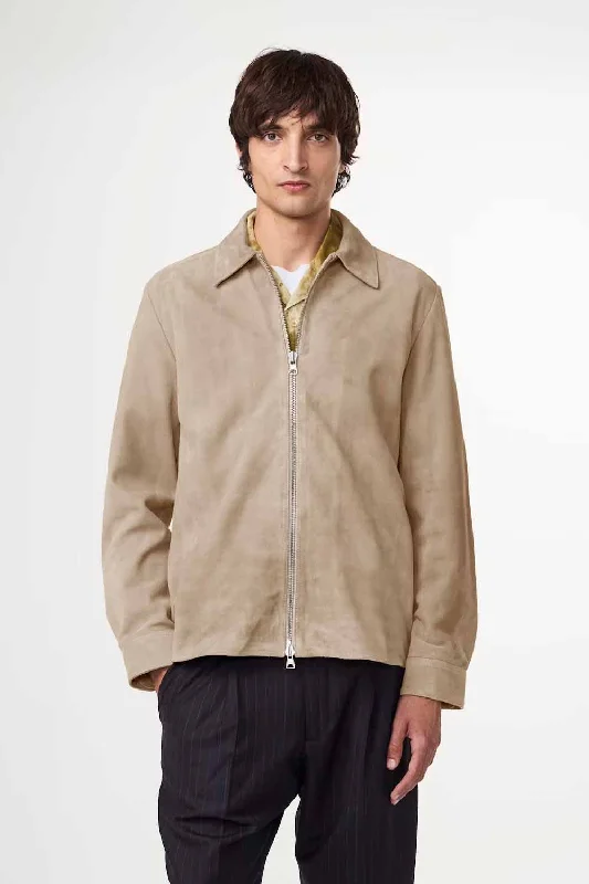 Bruce Suede Jacket | NN07 Stand-Up Collar Roll-Neck Collar Turtle Neck