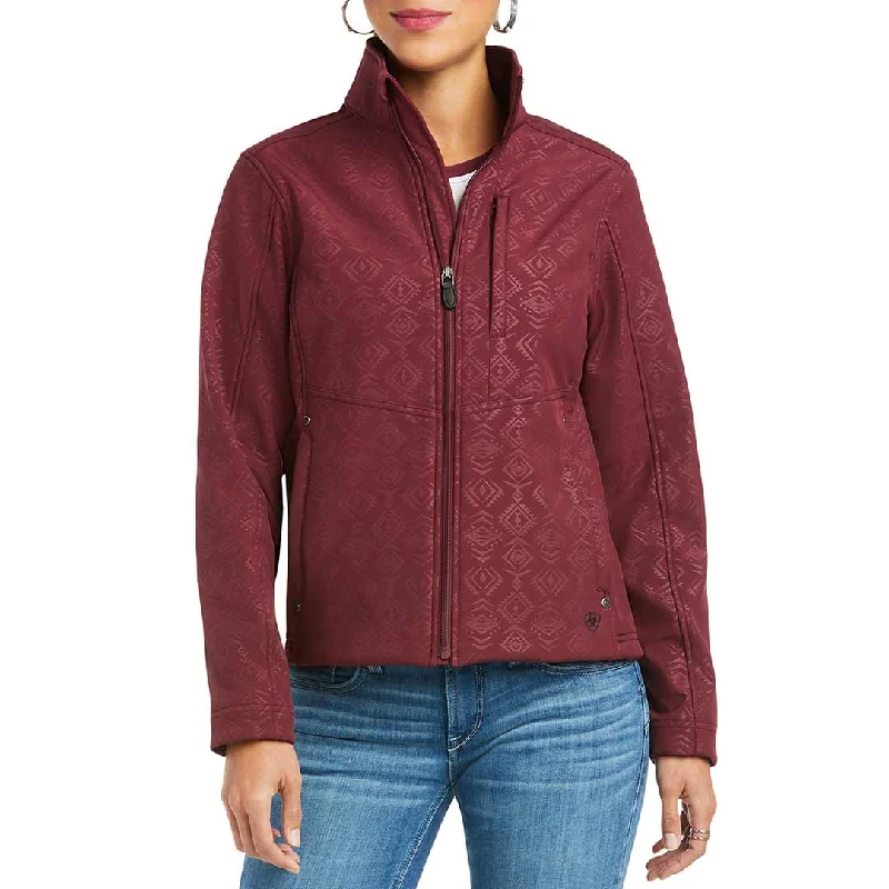 Ariat Women's Embossed Softshell Jacket Anorak Shell Jacket Lightweight Jacket
