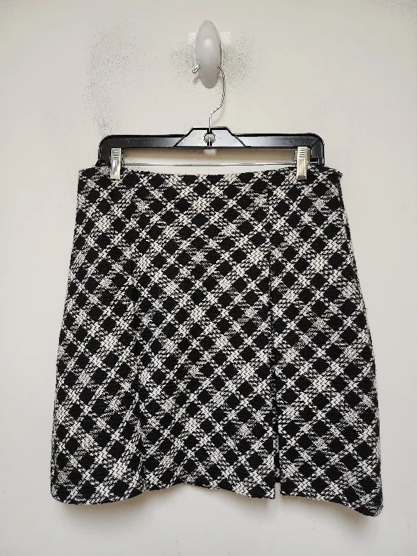 Skirt Designer By Karl Lagerfeld In Black & White, Size: 10 velvet skirt plush