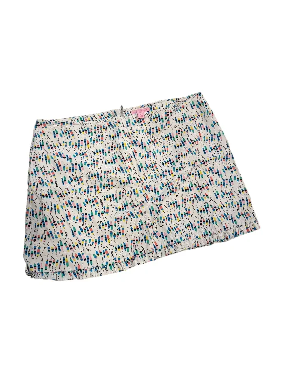 Skirt Designer By Lilly Pulitzer In Multi-colored, Size: 8 linen skirt natural
