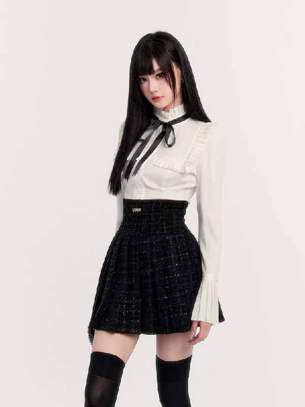 White Shirt/Suit Tweed Jacket/Pleated Skirt VOC0264 Plaid Jacket Tartan Jacket Houndstooth Jacket White Shirt/Suit Tweed Jacket/Pleated Skirt VOC0264 Plaid Jacket Tartan Jacket Houndstooth Jacket
