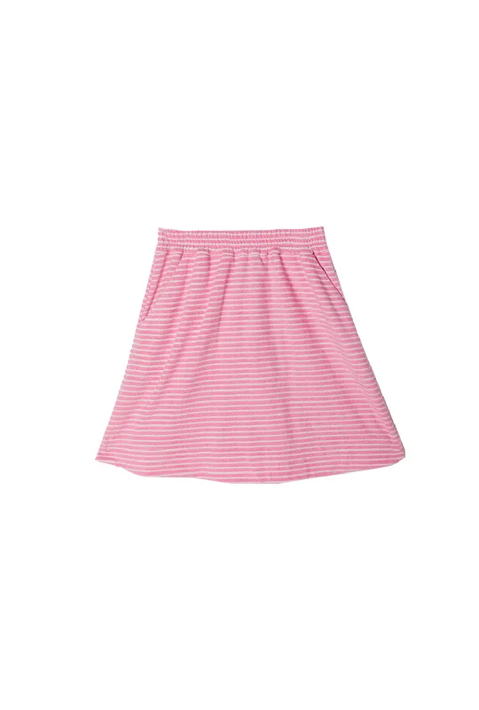 Everyday MINI Skirt - Pink Terry Cloth leather skirt bold