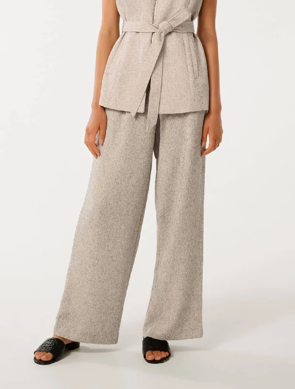 Jackie Textured Wide Leg Pants Soft Sweatpants Style