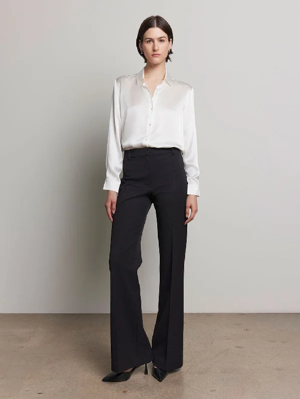 Mariposa Soft Suiting Pant - Black Slim Fit Casual Pants