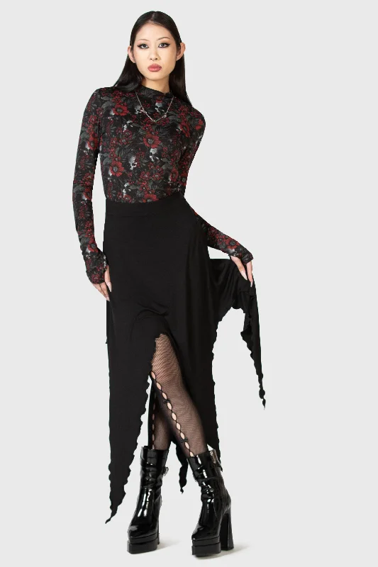 Creeping Willow Midi Skirt cashmere skirt soft