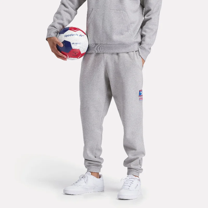 Reebok Identity Badge Pants Mgreyh Comfortable Denim Trousers