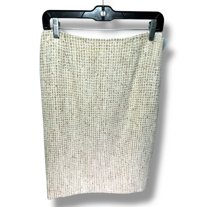 Skirt Designer By Escada In Cream, Size: 4 chiffon skirt floaty