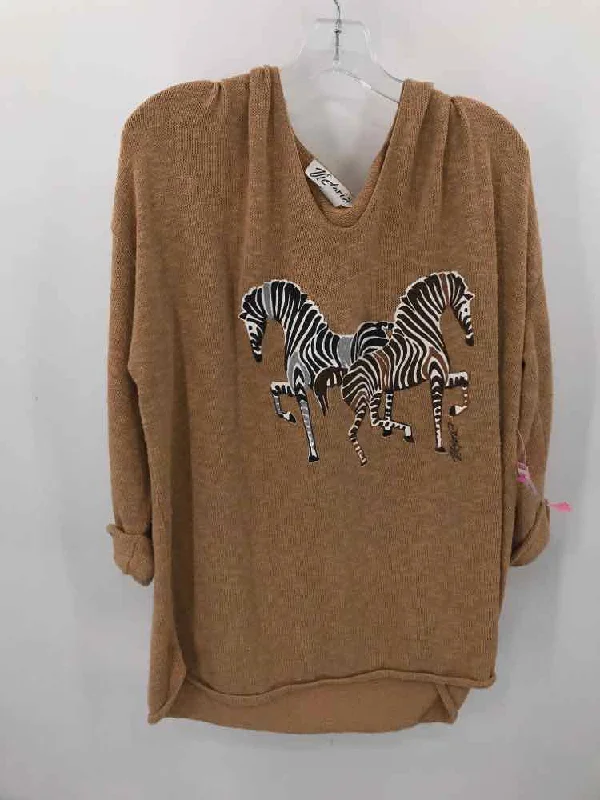 Pre-Owned Victoria Tan Size One Size Sweater Iron Safe Non-Iron Wrinkle Free