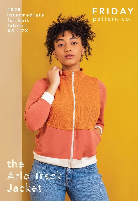 Arlo Track Jacket Pattern - Friday Pattern Company Bomber Jacket Anorak Windbreaker