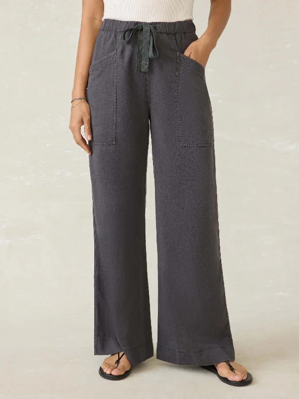 Topanga Drape Pant - Washed Black Elegant Trouser Pants
