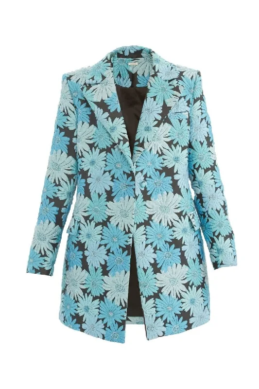 BLUE SUNFLOWER JACKET Mesh Jacket Canvas Jacket Denim Jacket