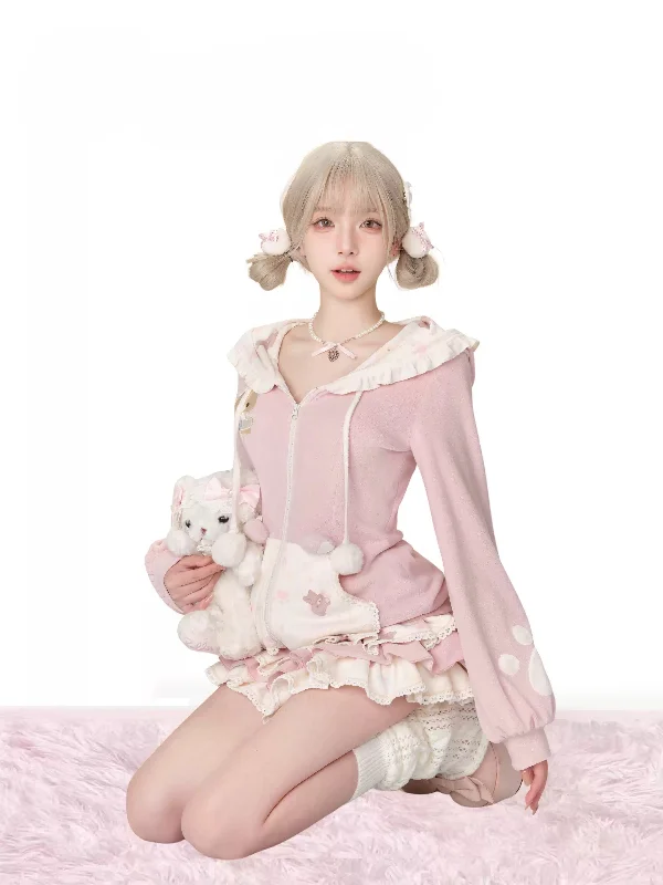 Bear Sweater Jacket/Bear Cake Skirt SER0114 Jacket Blazer Coat