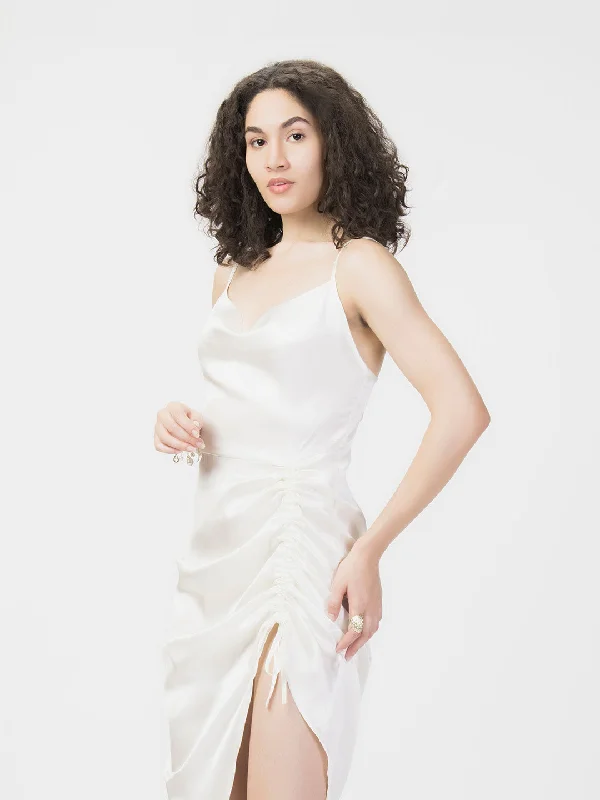 Ruched Satin Party Dress Tunics Modern contemporary