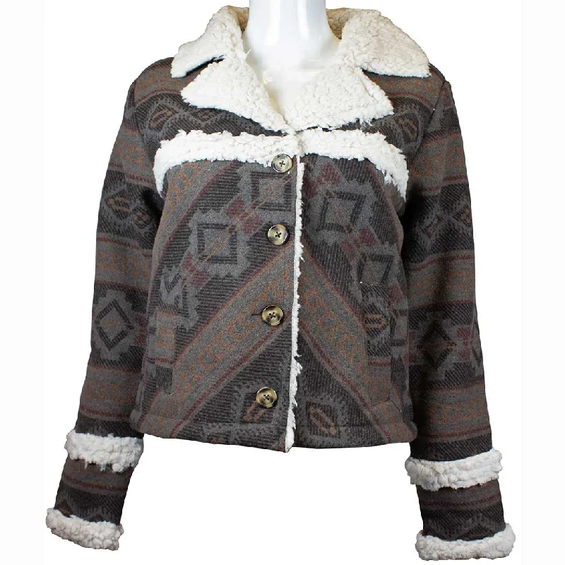 Cruel Denim Women's Sherpa Trucker Jacket Chenille Fabric Brocade Fabric Lace Fabric
