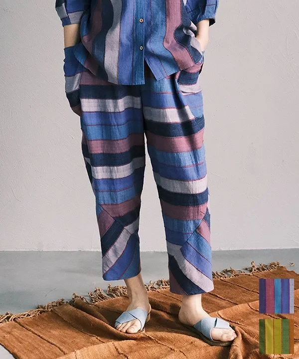 iro iro saki-ori Zero-Waist Zero-Waist Pants 25S434[Scheduled to arrive in mid-February]. Casual Lounge Pants