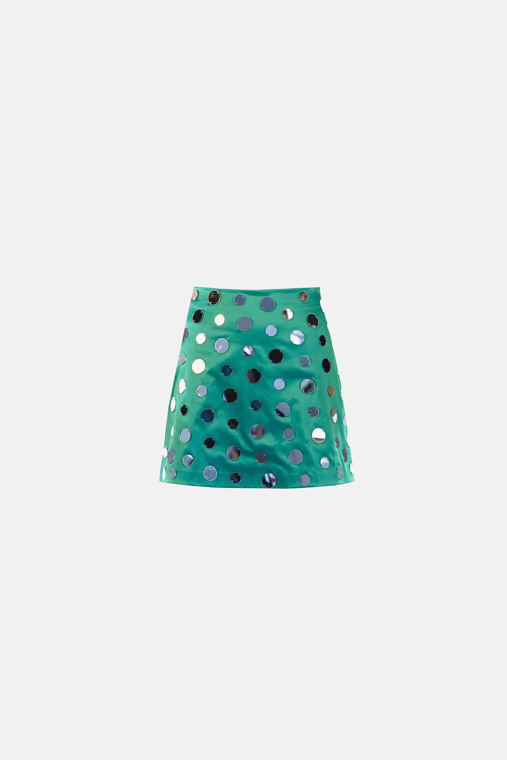 Mini Skirt Mary Emerald linen skirt breathable