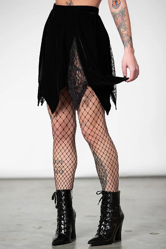 Lester Velvet Mini Skirt [B] cashmere skirt fine