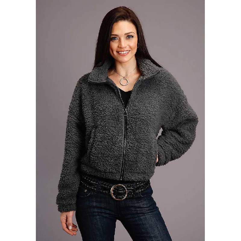 Stetson Women's Fuzzy Teddy Bear Fleece Jacket Denim Fabric Leather Fabric Suede Fabric Stetson Women's Fuzzy Teddy Bear Fleece Jacket Denim Fabric Leather Fabric Suede Fabric