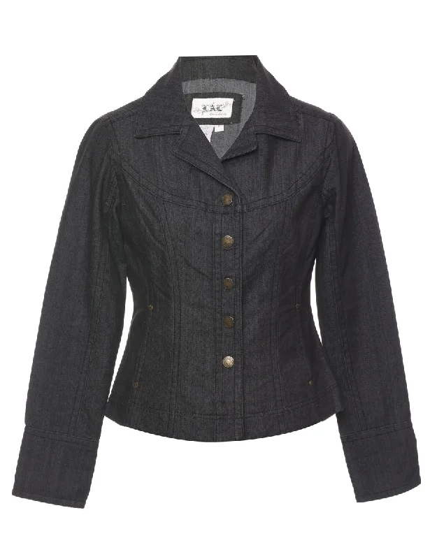 Button Front Denim Jacket - S Denim Jacket Leather Jacket Suede Jacket