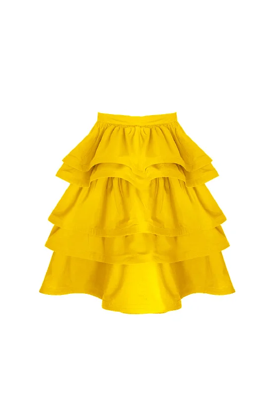MIDI Teagan Skirt - Sunshine Cotton Sateen denim skirt trendy