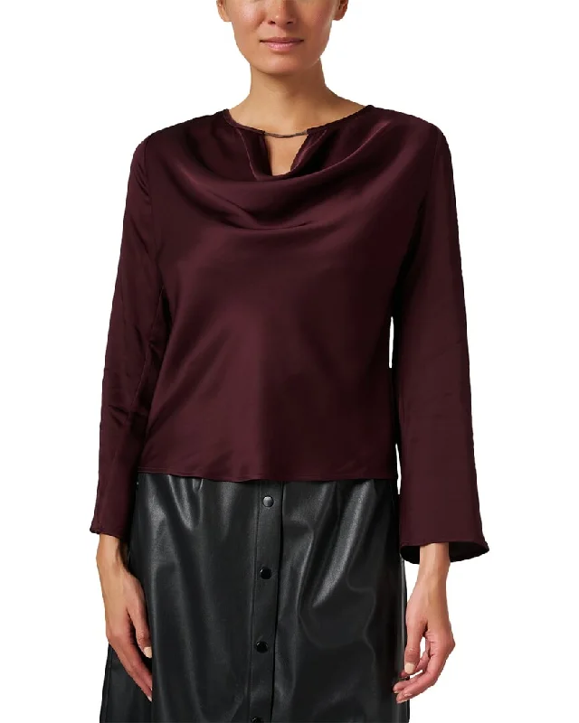 Ecru Andrews Blouse Drape Neck Blouse