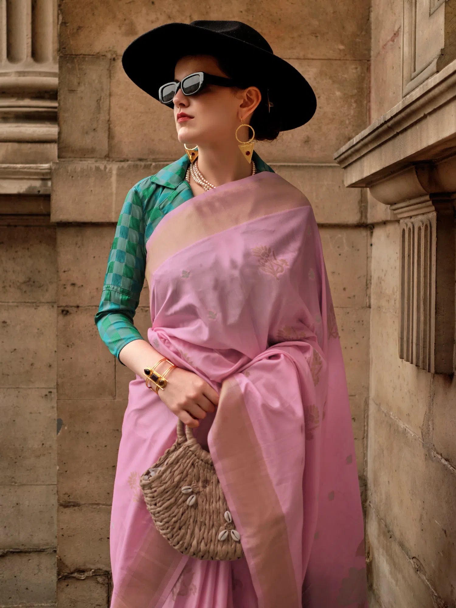 Saree Mall Women's Soft Pink Woven Design Designer Saree With Blouse Piece-KUBE345003 Stretchy Fitted Blouse Saree Mall Women's Soft Pink Woven Design Designer Saree With Blouse Piece-KUBE345003 Stretchy Fitted Blouse