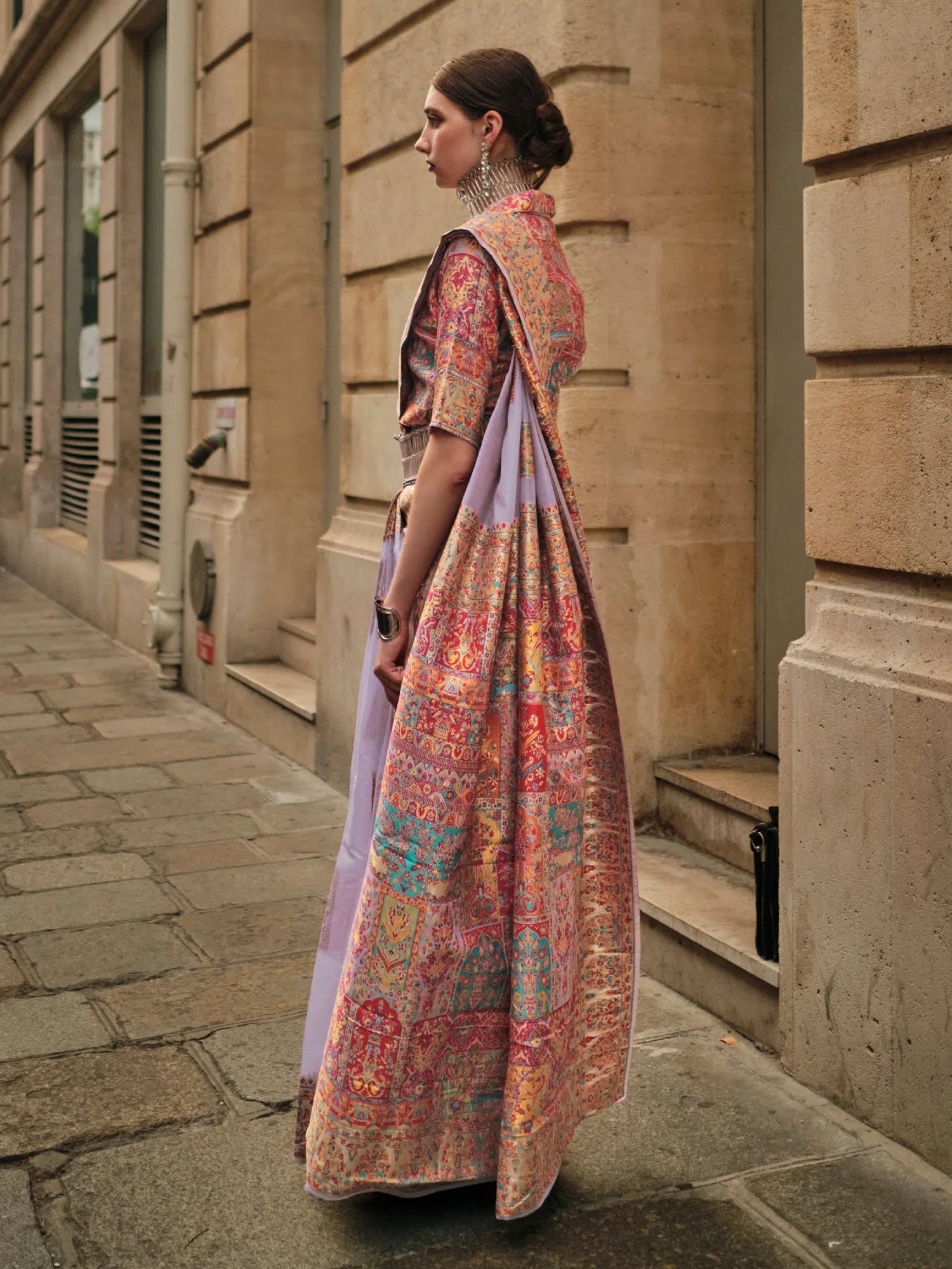 Saree Mall Women's Blend Lavendar Woven Design Designer Saree With Blouse Piece-KHDIJA343010 Floral Chiffon Blouse Saree Mall Women's Blend Lavendar Woven Design Designer Saree With Blouse Piece-KHDIJA343010 Floral Chiffon Blouse