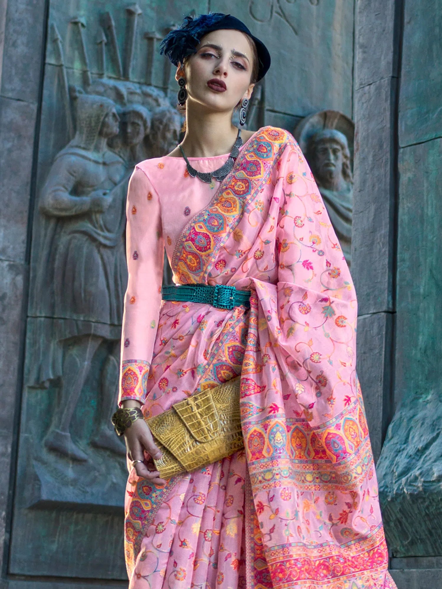 Saree Mall Women's Organza Pink Woven Design Designer Saree With Blouse Piece-KSHNER353010 Office-Ready Blouse Saree Mall Women's Organza Pink Woven Design Designer Saree With Blouse Piece-KSHNER353010 Office-Ready Blouse