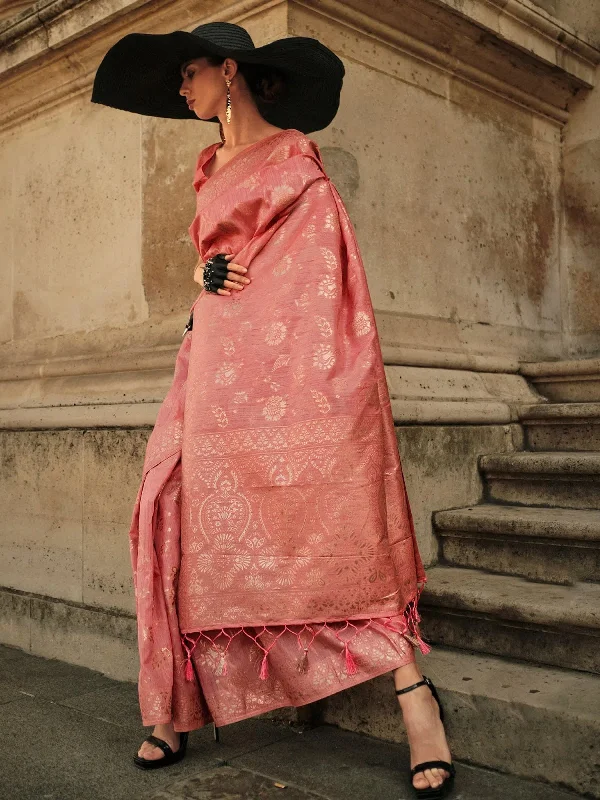 Saree Mall Women's Blend Pink Woven Design Designer Saree With Blouse Piece-KASHA335005 Boho Chic Blouse Saree Mall Women's Blend Pink Woven Design Designer Saree With Blouse Piece-KASHA335005 Boho Chic Blouse