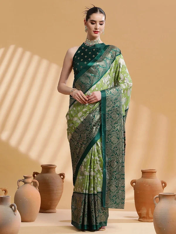 Saree Mall Women's Dola Light Green Printed Designer Saree With Blouse Piece-RAJWADI08B Lightweight Tunic Blouse Saree Mall Women's Dola Light Green Printed Designer Saree With Blouse Piece-RAJWADI08B Lightweight Tunic Blouse