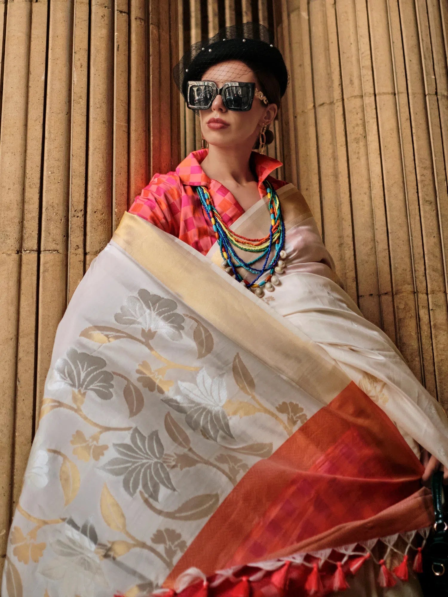 Saree Mall Women's Soft Off White Woven Design Designer Saree With Blouse Piece-KUBE345002 Business Casual Blouse Saree Mall Women's Soft Off White Woven Design Designer Saree With Blouse Piece-KUBE345002 Business Casual Blouse