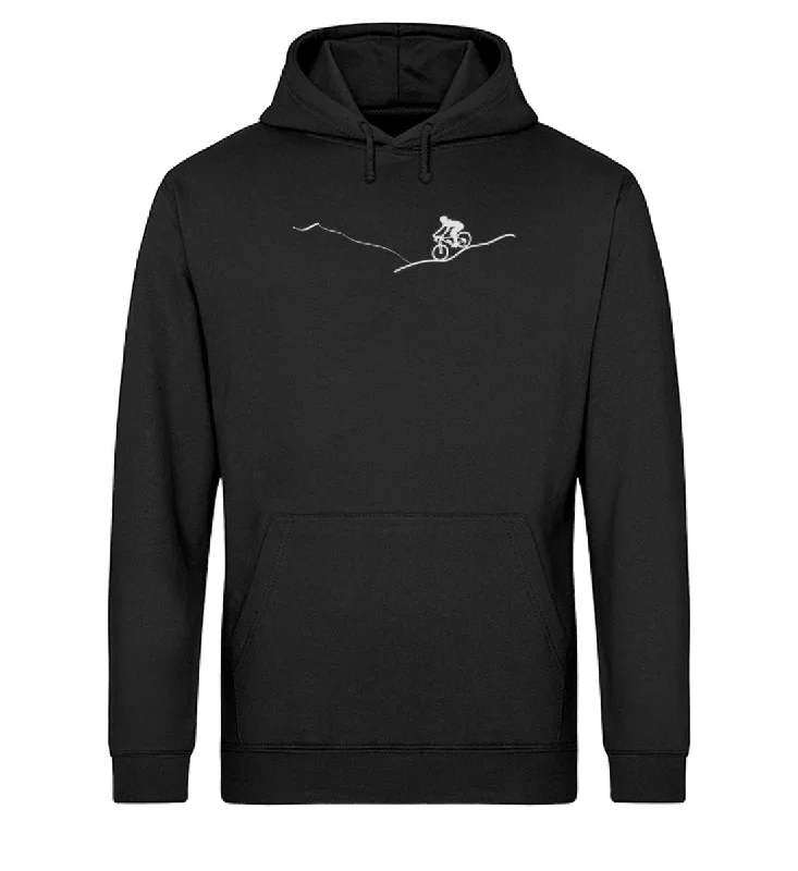 Mountainbiken am Hügel - Unisex Organic Hoodie Hoodie with Reflective Safety Nightwear
