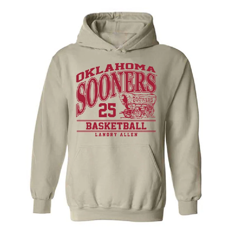 Oklahoma - NCAA Women's Basketball : Landry Allen - Classic Fashion Shersey Hooded Sweatshirt Hoodie with Ribbed Cuffs Snug Fit Comfort Oklahoma - NCAA Women's Basketball : Landry Allen - Classic Fashion Shersey Hooded Sweatshirt Hoodie with Ribbed Cuffs Snug Fit Comfort