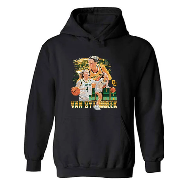 Baylor - NCAA Women's Basketball : Jana Van Gytenbeek - Hooded Sweatshirt Hoodie with Tie-Dye Psychedelic Retro